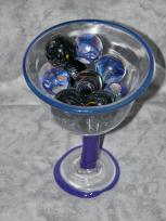 large goblet with marbles