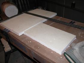 furnace rebuild - cutting the plivaform (alumina)